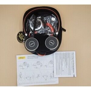 Jabra Evolve 40 MS Stereo Wired USB Headset  w/ Case New Open Box